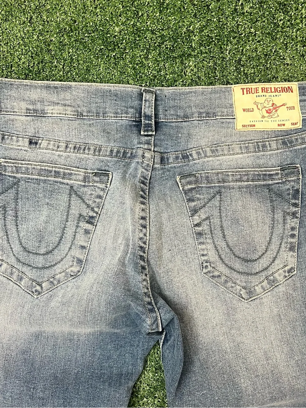 True Religion Rocco Relaxed Skinny Jeans Light Blue Men’s Size 38 X 32